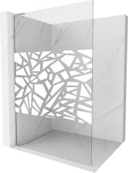 Mexen Kioto L zuhanyfal Walk-in 110 x 200 cm, fehér minta, króm - 800-110-103-01-85 (800-110-103-01-85)