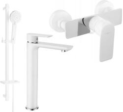 Mexen Alfa DQ40 zuhanykészlet, fehér/króm - 745714DQ40-02 (745714DQ40-02)