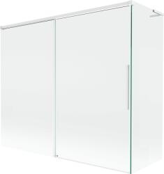 Mexen Rox L két részből álló kádparaván, 2-ajtós tolóajtós, 180 + 90 x 150 cm, átlátszó, fehér - 8C9L-180-090-20-00 (8C9L-180-090-20-00)