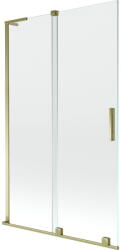 Mexen Velar L kádparaván, 2-szárnyú toló, 110 x 150 cm, átlátszó, arany - 896-110-003-01-50 (896-110-003-01-50)