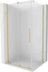 Mexen Velar tolóajtós zuhanykabin 120 x 75 cm, homokfúvott, arany kefe - 871-120-075-31-55 (871-120-075-31-55)