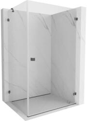 Mexen Lunar-B jobbos befelé nyíló zuhanykabin 95 x 70 cm, átlátszó, gun gray szálcsiszolt - 832-095-070-66-00-P (832-095-070-66-00-P)