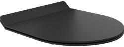 Mexen karcsú, lassan záródó duroplast WC-ülőke, fekete matt - 39010185 (39010185)