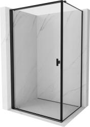 Mexen Mist-B lengőajtós zuhanykabin bal oldali 80 x 90 cm, fekete keret, fekete - 8A2T-080-090-70-70-L (8A2T-080-090-70-70-L)