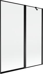 Mexen Mist 2 szárnyas, jobbos kádparaván 140 x 150 cm, fekete keret, fekete - 8A9-140-011-70-70-P (8A9-140-011-70-70-P)
