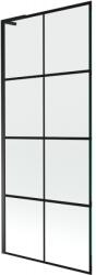 Mexen Next L egyszárnyú fürdőkád paraván 80 x 150 cm, fekete rács, fekete - 895-080-000-03-77-70 (895-080-000-03-77-70)