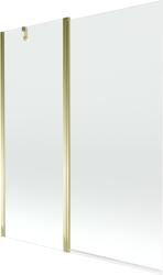 Mexen Flip kétszárnyú kádparaván 140 x 150 cm, átlátszó, arany - 894-140-101-50-00 (894-140-101-50-00)