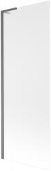 Mexen Next L fürdőkádparaván, egyszárnyú, 70 x 150 cm, fagyott, gun gray polírozott - 895-070-000-03-30-66 (895-070-000-03-30-66)