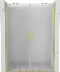 Mexen Velar Duo toló zuhanyajtó 150 cm, fagyott, arany kefélt - 871-150-000-32-55 (871-150-000-32-55)