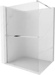 Mexen Kioto+ zuhanyfal polccal Walk-in 90 x 200 cm, csíkos, króm - 800-090-121-01-09 (800-090-121-01-09)