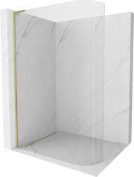 Mexen Kioto-R L ívelt zuhanyfal Walk-in 90 x 200 cm, átlátszó, arany matt - 800-090-103-55-06 (800-090-103-55-06)