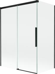 Mexen Rox 2-szárnyas, tolható fürdőszobai paraván 120 + 70 x 150 cm, átlátszó, fekete - 8C9-120-070-70-00 (8C9-120-070-70-00)