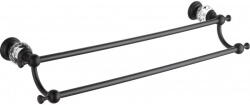 Mexen Estela dupla törülközőtartó, fekete - 7011525-70 (7011525-70)