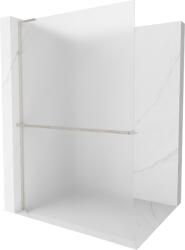 Mexen Kioto+ L zuhanyfal polccal Walk-in 90 x 200 cm, matt, csiszolt nikkel - 800-090-123-97-30 (800-090-123-97-30)