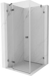 Mexen Lunar nyílópanele kabin, balos 90 x 90 cm, átlátszó, gun metal - 834-090-090-95-00-L (834-090-090-95-00-L)