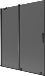 Mexen Velar kétpaneles tolózuhanyfal 140 x 150 cm, grafit, fekete - 896-140-000-41-70 (896-140-000-41-70)