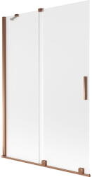 Mexen Velar kádparaván 2-szárnyú toló 120 x 150 cm, opál, rózsaarany - 896-120-000-31-60 (896-120-000-31-60)