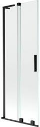 Mexen Velar L 2-paneles, elhúzható fürdőszobai paraván 70 x 150 cm, átlátszó, fekete - 896-070-003-01-70 (896-070-003-01-70)