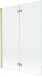 Mexen Mist 2-szárnyú, bal oldali zuhanyfal 130 x 150 cm, átlátszó, arany szálcsiszolt - 8A9-130-002-55-00-L (8A9-130-002-55-00-L)