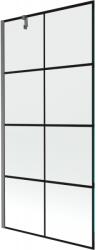 Mexen Next 1 szárnyú zuhanyfal 90 x 150 cm, fekete rács, gun gray kefélt - 895-090-000-00-77-66 (895-090-000-00-77-66)