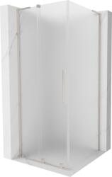 Mexen Velar L tolóajtós zuhanykabin 90 x 90 cm, fagyott, szálcsiszolt nikkel - 871-090-090-33-97 (871-090-090-33-97)