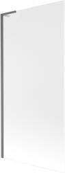 Mexen Next L egy paneles fürdőkádparaván, 90 x 150 cm, fagyott, kefélt fegyverszürke - 895-090-000-03-30-66 (895-090-000-03-30-66)
