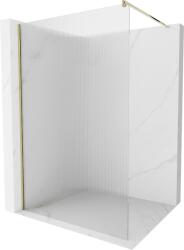 Mexen Kioto Walk-in zuhanyfal 120 x 200 cm, csíkos 8 mm, arany - 800-120-101-50-09 (800-120-101-50-09)