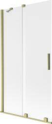 Mexen Velar 2-szárnyú toló kádparaván 100 x 150 cm, matt, arany kefe - 896-100-000-31-55 (896-100-000-31-55)