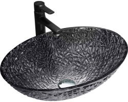 Mexen Goa üveg mosdókagyló 50 x 36 cm, fekete - 24085070 (24085070)