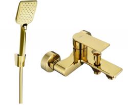Mexen Royo R62 fürdőkád csaptelep zuhanykészlettel, arany 7223R62-50 (7223R62-50)