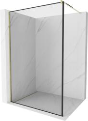 Mexen Kioto Walk-in zuhanyfal 50 x 200 cm, fekete keret, 8 mm, arany - 800-050-101-50-70 (800-050-101-50-70)