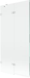 Mexen Lunar 2-szárnyú bal oldali fürdőszobai paraván 90 x 150 cm, átlátszó, fehér - 897-090-100-20-00-L (897-090-100-20-00-L)