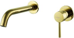 Mexen Alma falra szerelhető mosdócsaptelep, arany - 75015-50 (75015-50)