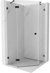 Mexen Lunar ötszögletű, oldalra nyíló bal oldali zuhanykabin 80 x 80 cm, átlátszó, fekete - 831-080L-080P-70-00-L (831-080L-080P-70-00-L)