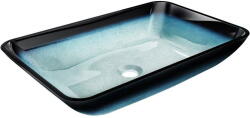 Mexen Megan 56 x 36 cm-es üveg pult feletti mosdó, kék - 24135647 (24135647)