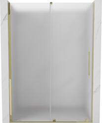 Mexen Velar 140 cm-es tolóajtós zuhanykabin, fagyott, arany - 871-140-000-31-50 (871-140-000-31-50)