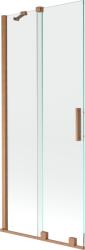 Mexen Velar mexen velar 2-szárnyú tolható kádparaván 80 x 150 cm, átlátszó, kefélt réz - 896-080-000-01-65 (896-080-000-01-65)