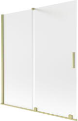 Mexen Velar kétszárnyú, 150 x 150 cm-es zuhanyfal, szatén, arany kefélt - 896-150-000-31-55 (896-150-000-31-55)