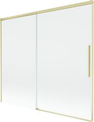 Mexen Rox dupla tolóajtós fürdőfüggöny 180 x 150 cm, átlátszó, arany matt - 8C9-180-001-55-00 (8C9-180-001-55-00)