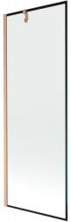 Mexen Next 1-szárnyas fürdőszobai paraván 70 x 150 cm, fekete keret, kefélt réz - 895-070-000-00-70-65 (895-070-000-00-70-65)