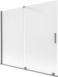 Mexen Velar 2-szárnyú toló zuhanyfal 180 x 150 cm, zúzmara, gun metal - 896-180-000-31-95 (896-180-000-31-95)