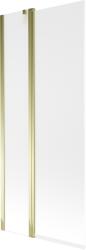 Mexen Flip kádparaván 2-szárnyú 80 x 150 cm, zúzmarás, arany - 894-080-101-50-30 (894-080-101-50-30)