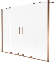 Mexen Velar Duo kétszárnyú kádparaván, toló, 170 x 150 cm, homályos, rózsaarany - 896-170-000-32-60 (896-170-000-32-60)