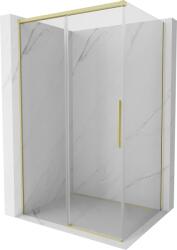 Mexen Rox tolóajtós zuhanykabin 150 x 110 cm, átlátszó, arany szálcsiszolt - 8C2-150-110-55-00 (8C2-150-110-55-00)