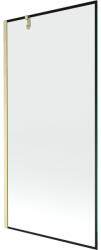 Mexen Next egyajtós fürdőszobai válaszfal 90 x 150 cm, fekete keret, arany kefélt - 895-090-000-00-70-55 (895-090-000-00-70-55)
