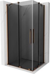 Mexen Velar Duo tolóajtós zuhanykabin 100 x 90 cm, grafit, rózsaarany - 871-100-090-42-60 (871-100-090-42-60)