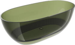 Mexen Pure olíva szabadon álló átlátszó kád 170 x 80 cm, króm lefolyó - 58071708001 (58071708001)