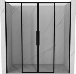 Mexen Rox tolóajtós zuhanykabin 190 cm, fekete keret, fekete - 8C2-190-002-70-70 (8C2-190-002-70-70)