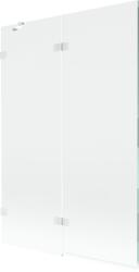 Mexen Lunar baloszór 2-szárnyas bal 120 x 150 cm, átlátszó, fehér - 897-120-100-20-00-L (897-120-100-20-00-L)