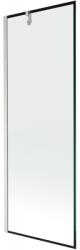 Mexen Next kádparaván 1-szárnyú 70 x 150 cm, fekete keret, kefe nikiel - 895-070-000-00-70-97 (895-070-000-00-70-97)